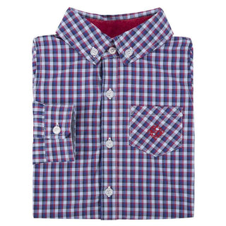 Red and Blue Tight Check Shirtzie Baby & Toddler Tops