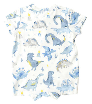 Boy's Henley Shortall Romper - Dinos Baby One-Pieces