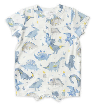 Boy's Henley Shortall Romper - Dinos Baby One-Pieces