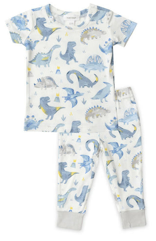 Boy's Short Sleeve Lounge Wear Pajama Set - Dinos Baby & Toddler Sleepwear