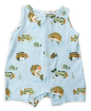 Boy's Sleeveless Shortie Romper - Bass Baby One-Pieces