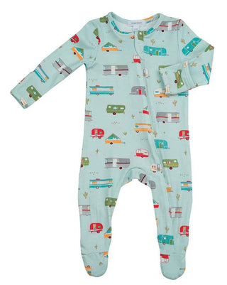 Campers Zipper Footie Green Baby & Toddler Sleepwear