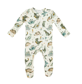 Crayon Dinosaur Zipper Footie Baby & Toddler Sleepwear