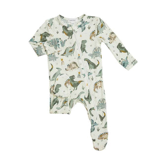 Crayon Dinosaur Zipper Footie Baby & Toddler Sleepwear