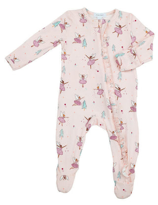 Girl's Footie with Zipper - Sugarplum Fairies Baby & Toddler Sleepwear