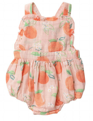 Girl's Ruffle Bubble Romper - Peaches Baby One-Pieces