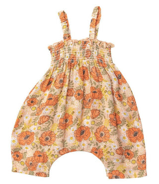 Girl's Sleeveless Romper - Desert Poppies Baby One-Pieces