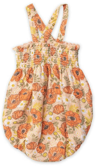 Girl's Smocked Sunsuit Romper - Desert Poppies Baby One-Pieces