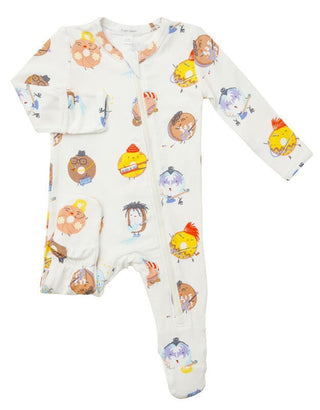 Infant Footie with Zipper - 80's Donuts Baby & Toddler Sleepwear