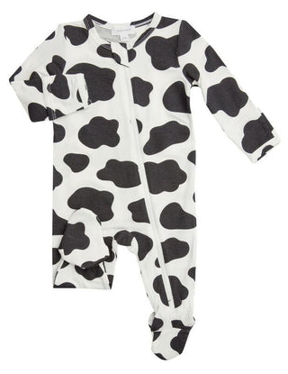 Infant Footie with Zipper - Cow Print Baby & Toddler Sleepwear