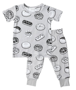 Short Sleeve Lounge Wear Pajama Set - Donuts Baby & Toddler Sleepwear