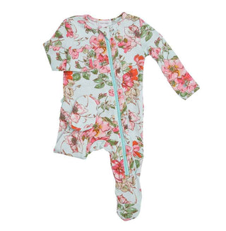 Woodrose Ruffle Back Zipper Footie Baby & Toddler Sleepwear