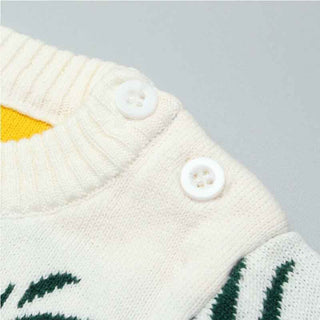 Pineapple Knit Pullover Sweater - White Baby & Toddler Outerwear