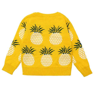 Pineapple Knit Toddler and Baby Pullover Sweater - Yellow Baby & Toddler Outerwear