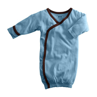 Boy's Kimono Bundler Gown - Ocean & Chocolate Baby & Toddler Sleepwear