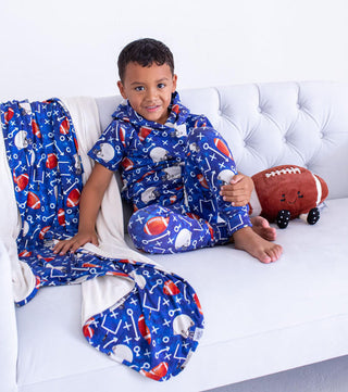 Bamboo Baby Nursery Blanket - Troy (Football) Swaddling & Receiving Blankets