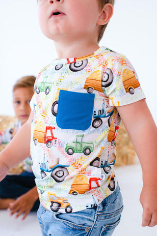 Boy's Pocket T-Shirt - Billy (Trucks and Tractors) Baby & Toddler Tops