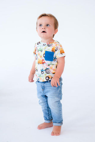 Boy's Pocket T-Shirt - Billy (Trucks and Tractors) Baby & Toddler Tops