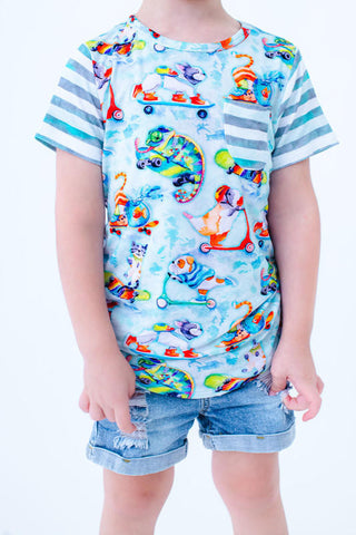 Boy's Pocket T-Shirt - Brody (Skateboard Pets) Baby & Toddler Tops