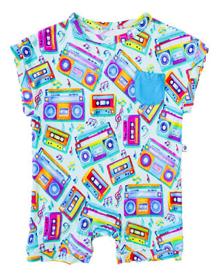 Boy's Shortie Romper - Jesse (Boomboxes) Baby One-Pieces