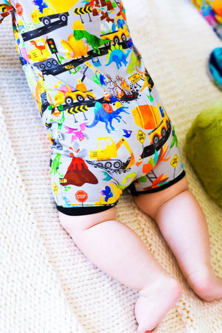 Boy's Shortie Romper - Rex (Dinos & Construction) Baby One-Pieces