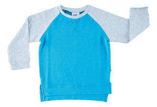 Boy's Solid Crewneck Sweatshirt - Blue & Grey Baby & Toddler Tops