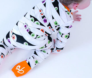 Convertible Footie Romper - Bates (Mummies) Glow-in-the-Dark Baby & Toddler Sleepwear