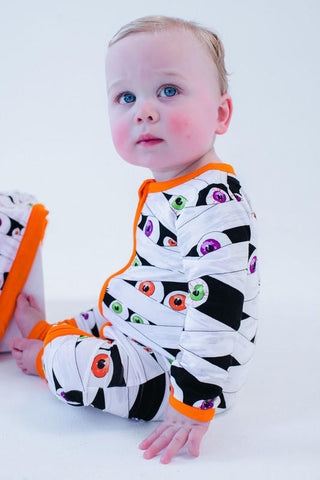 Convertible Footie Romper - Bates (Mummies) Glow-in-the-Dark Baby & Toddler Sleepwear