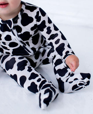 Bamboo Convertible Footie Romper - Betsy (Cow) Baby & Toddler Sleepwear