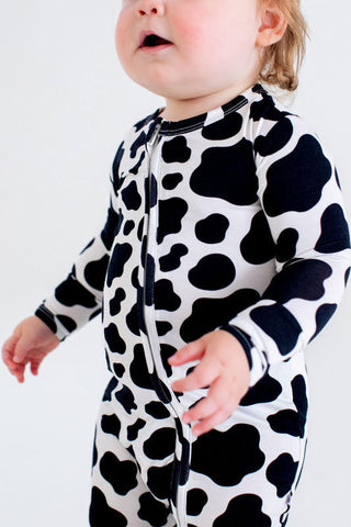 Bamboo Convertible Footie Romper - Betsy (Cow) Baby & Toddler Sleepwear