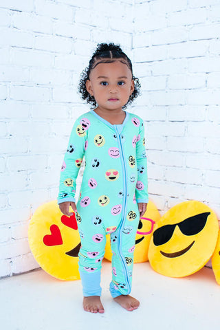 Convertible Footie Romper - Marley (Smiles) Baby & Toddler Sleepwear