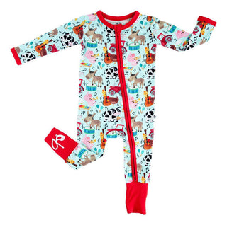 Bamboo Convertible Footie Romper - Morgan (Farm) Baby & Toddler Sleepwear