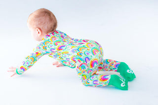 Convertible Footie Romper - Riley (Rainbows) Baby & Toddler Sleepwear