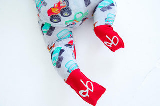 Bamboo Convertible Footie Romper - Tyler (Monster Trucks) Baby & Toddler Sleepwear