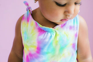 Girl's Bamboo Bubble Romper - Isla (Tie-Dye) Baby One-Pieces