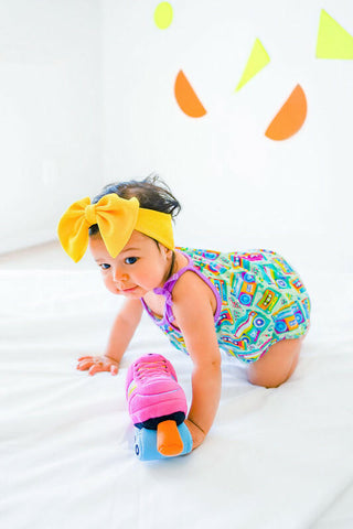 Girl's Bubble Romper - Jesse (Boomboxes) Baby One-Pieces