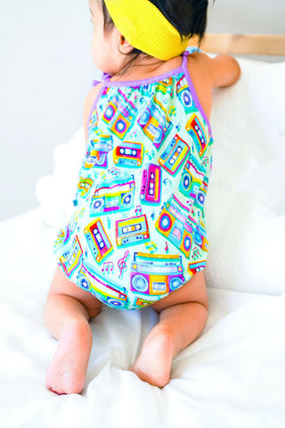 Girl's Bubble Romper - Jesse (Boomboxes) Baby One-Pieces