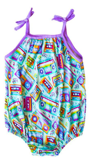 Girl's Bubble Romper - Jesse (Boomboxes) Baby One-Pieces