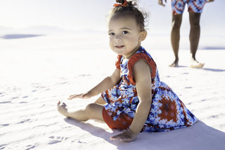 Girl's Bamboo Dress and Shorts Outfit Set - Maverick (Patriotic Tie Dye) Baby & Toddler Outfits