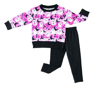 Girl's Long Sleeve Crewneck Sweatshirt and Legging Outfit Set - Evie (Girl Ghosts) Baby & Toddler Outfits