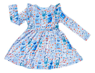 Girl's Long Sleeve Dress - Roberto (Robots) Baby & Toddler Dresses