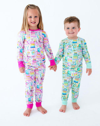 Girl's Bamboo Long Sleeve Pajama Set - Harper (Birthday) Baby & Toddler Sleepwear