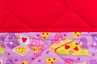 Girl's Quilted Toddler Blanket - Care Bears Pizza Valentine Swaddling & Receiving Blankets