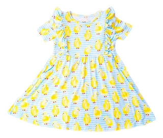 Girl's Short Sleeve Dress - Charlie (Chickens) Baby & Toddler Dresses