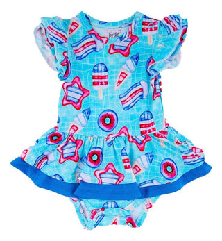 Girl's Twirl Bodysuit Dress - Liberty (Pool Floats) Baby & Toddler Dresses