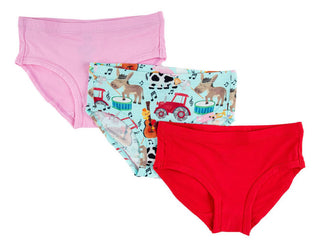 Girl's Bamboo Underwear Set - Morgan (Farm) Toddler Underwear