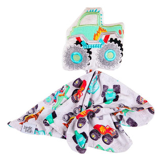 Monster Truck Plush Lovey Blanket - Tyler (Monster Trucks) Swaddling & Receiving Blankets