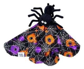 Bamboo Spider Plush Lovey Blanket - Gomez (Spider Webs on Graffiti) Glow-in-the-Dark Swaddling & Receiving Blankets