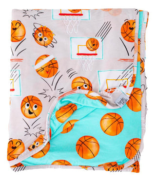 Toddler Blanket - Drew (Basketball Faces) Swaddling & Receiving Blankets