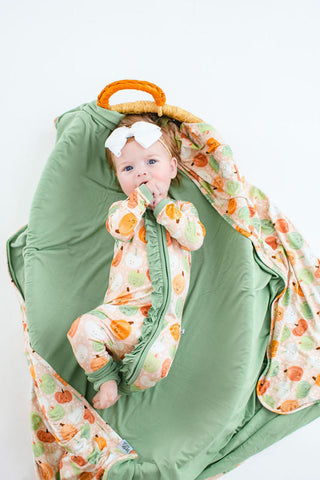 Toddler Blanket - Hazel (Pumpkins) Swaddling & Receiving Blankets